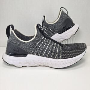 Nike React Phantom Run Flyknit 2 Oreo Running Shoes CJ0280-002 Women's Size 6.5